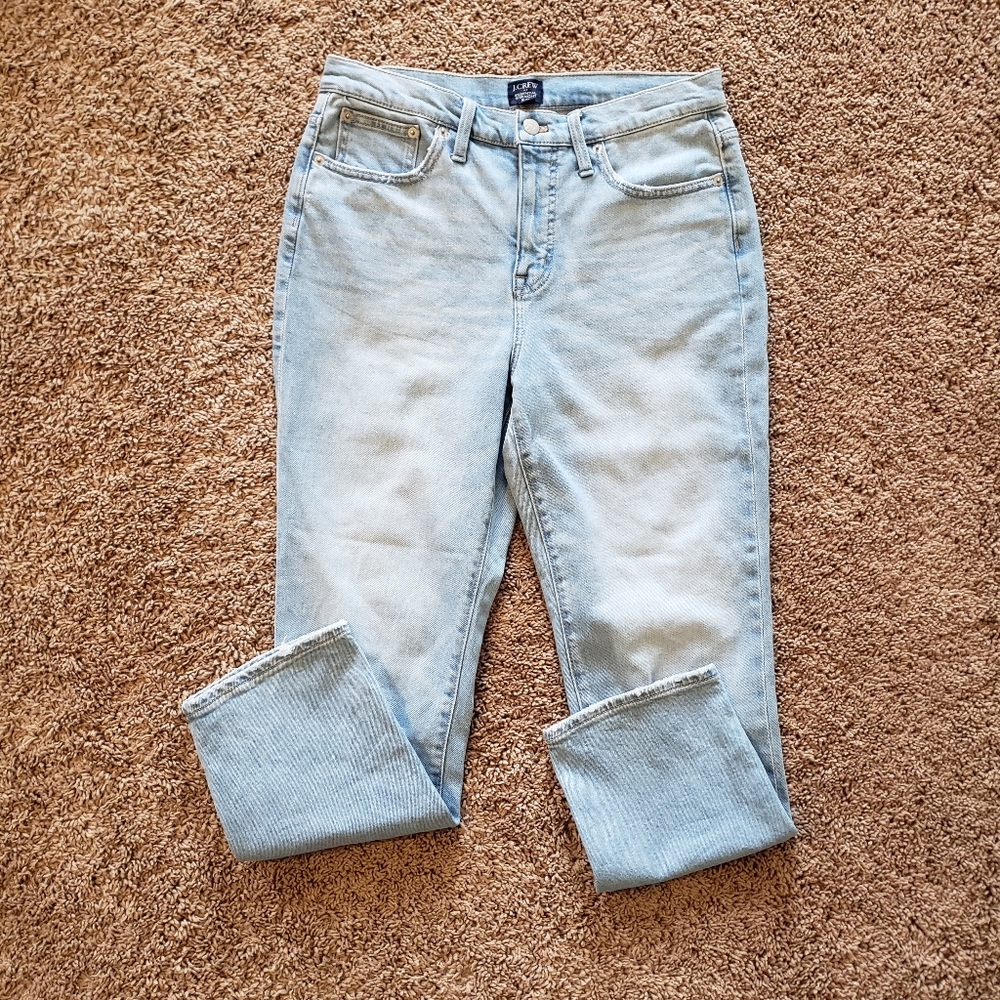 J Crew essential straight jean all day stretch light blue wash 29